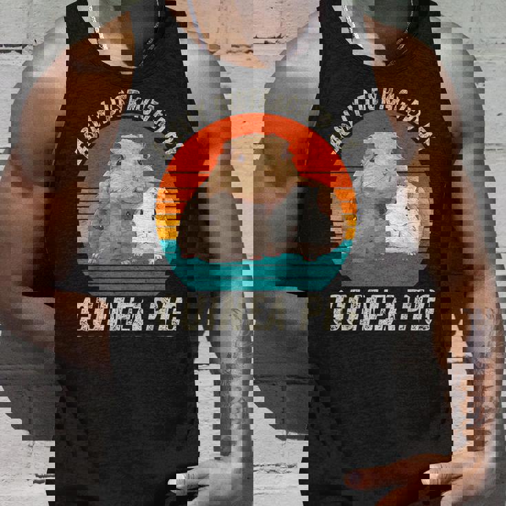 ヴィンテージ Easy Distracted By モルモット レトロ モルモット タンクトップ 彼への贈り物