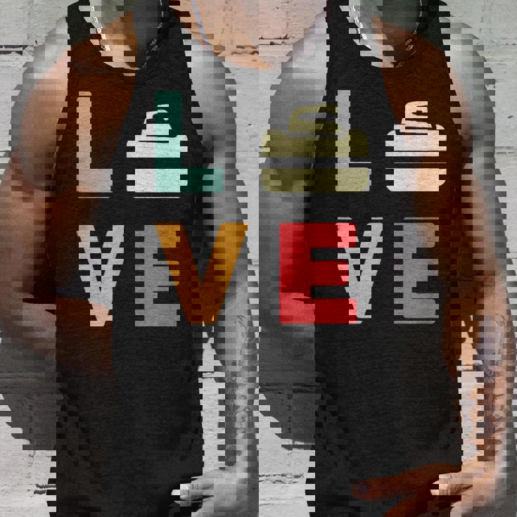 ヴィンテージ I Love Curling Curling Lover レトロカーリング タンクトップ 彼への贈り物