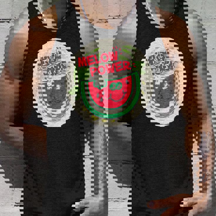 ヴィンテージ スクラッチ&スニフ ステッカー スイカ、メロンパワー タンクトップ 彼への贈り物