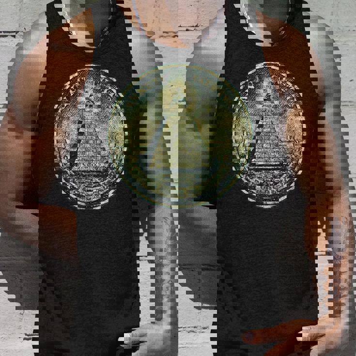 ヴィンテージ ドルビル ノート オールシーイング アイ イルミナティ タンクトップ 彼への贈り物