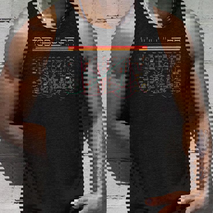 ヴィンテージ モジュラー シンセサイザー アナログ オーディオ エンジニア シンセ オタク タンクトップ 彼への贈り物