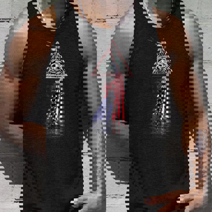 ヴィンテージ レトロ プリズム アメリカ国旗 クラシックギター タンクトップ 彼への贈り物