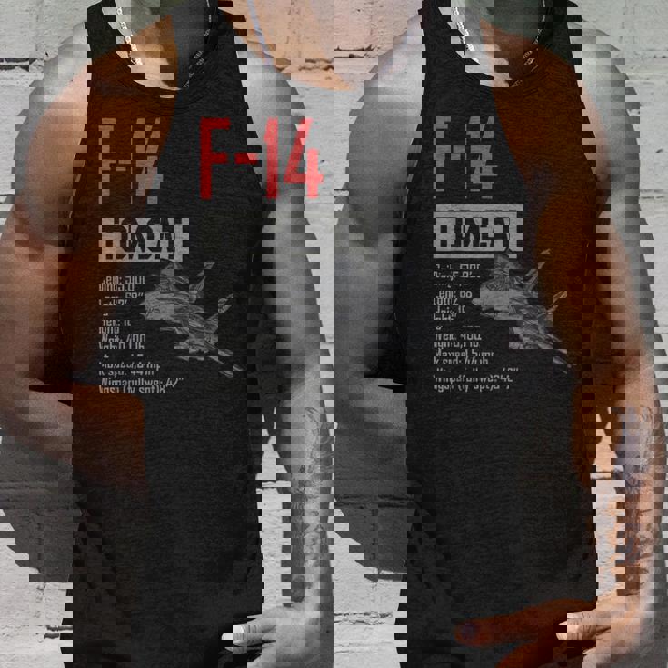 ヴィンテージf-14トムキャット戦闘機ジェット軍事航空ギフト タンクトップ 彼への贈り物