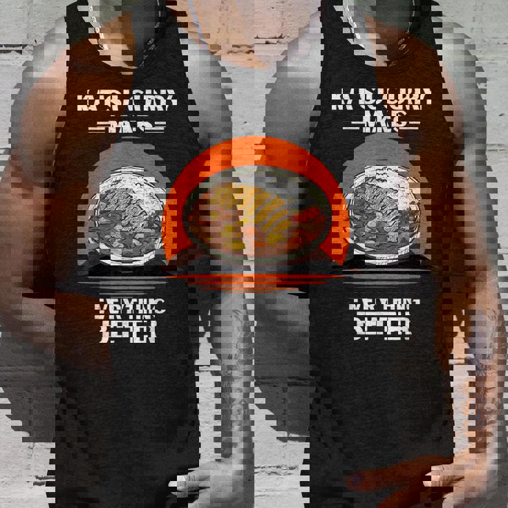 ヴィンテージかつカレーがすべてをより良くするレトロ。 タンクトップ 彼への贈り物