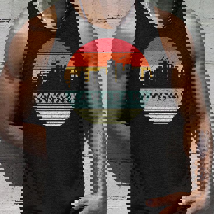 ヴィンテージカワサキスカイラインシルエット タンクトップ 彼への贈り物