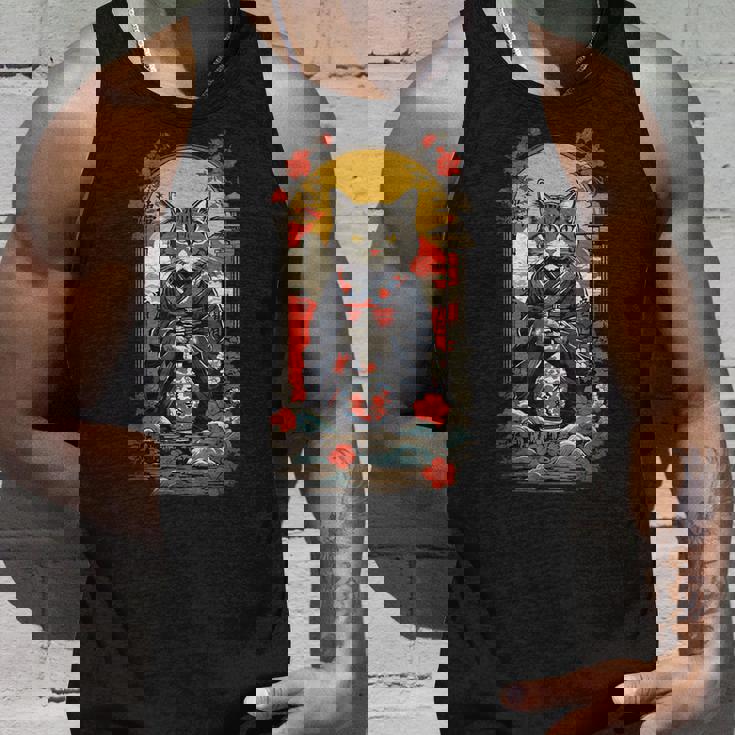 ヴィンテージジャパンの日本酒の猫ポスターデザイン。 タンクトップ 彼への贈り物