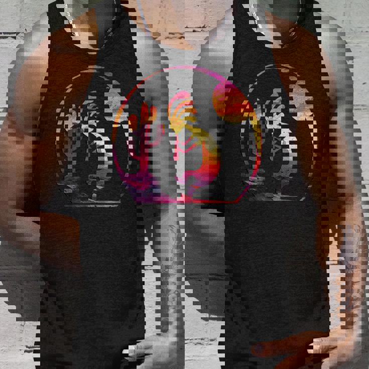 ヴィンテージネイティブアメリカンシンボル サンセット ココペリ タンクトップ 彼への贈り物