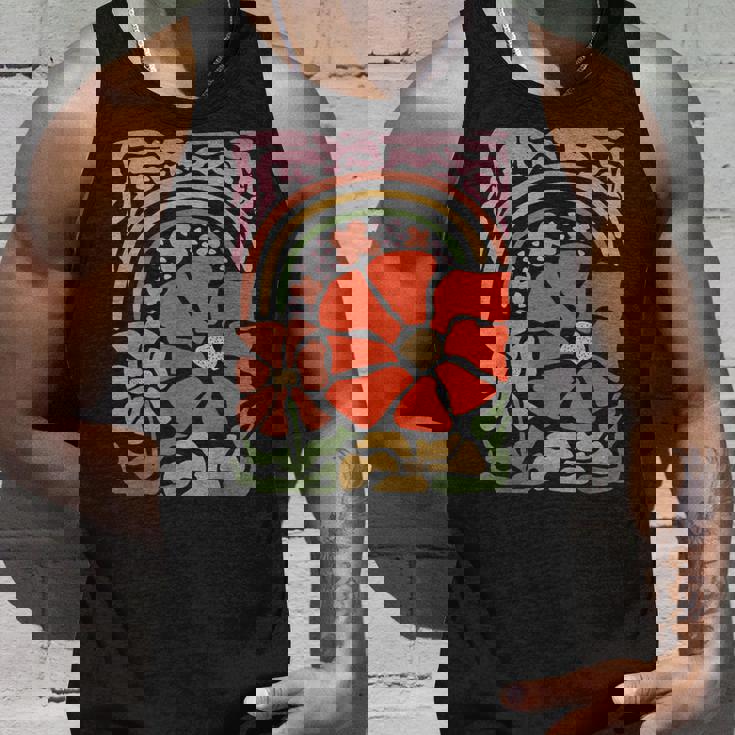 ヴィンテージフラワーレトロルックナチュラルヒッピーバイブ。 タンクトップ 彼への贈り物