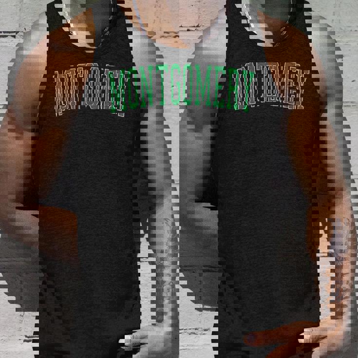 ヴィンテージモンゴメリーilアンティーク調グリーンバーシティスタイル タンクトップ 彼への贈り物