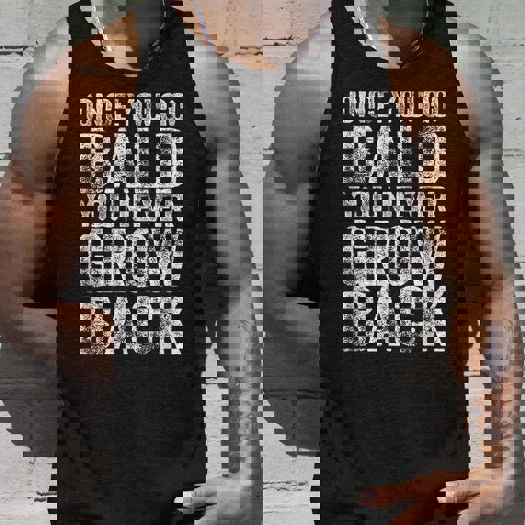 一度ハゲたらまた成長する、面白いハゲメンズ無毛デザイン タンクトップ 彼への贈り物