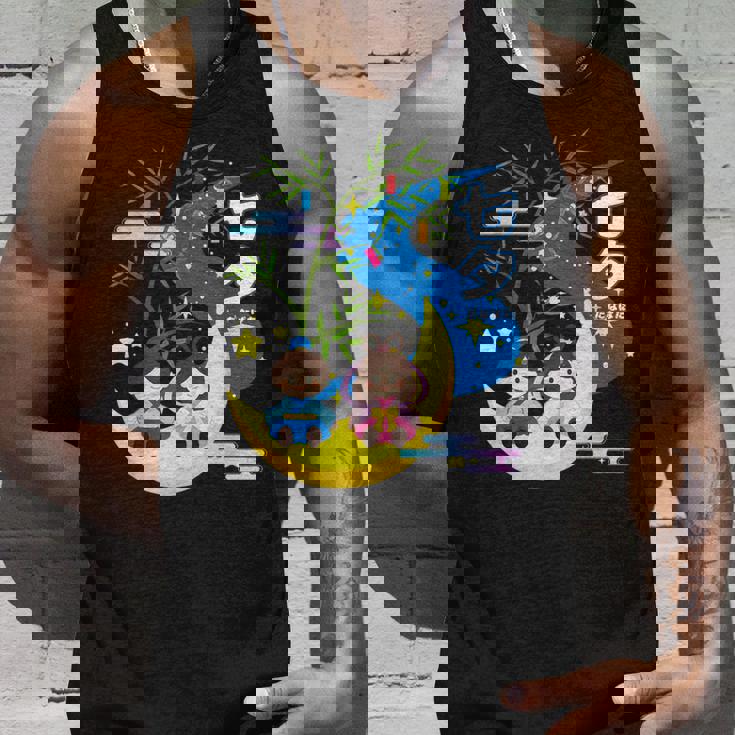 七夕、天の川、着物、日本祭りかわいい、星、日本の伝統的なお祭り、夏、夏休み、日本人形 タンクトップ 彼への贈り物