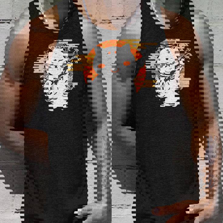 三味線で遊ぶ猫 タンクトップ 彼への贈り物