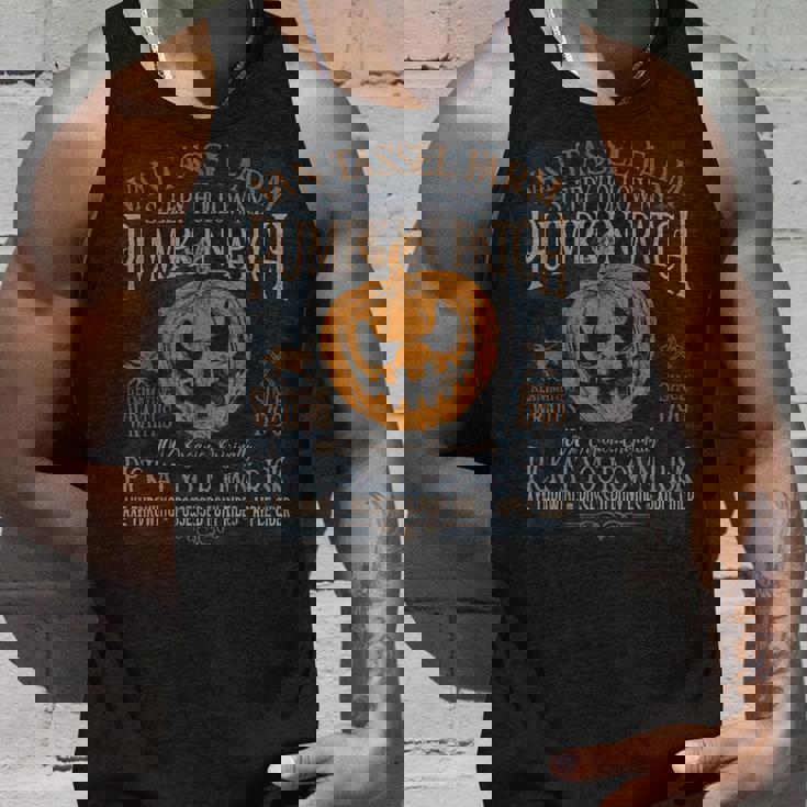 不気味なパンプキン パッチ スリーピー ホロウ ニューヨーク ハロウィン タンクトップ 彼への贈り物