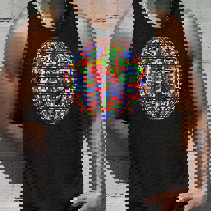 世界地図 世界地図 地球アトラス 世界の国旗 タンクトップ 彼への贈り物