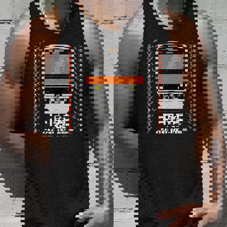 中央線 東京通勤線 日本 電車 オタク お土産 タンクトップ 彼への贈り物