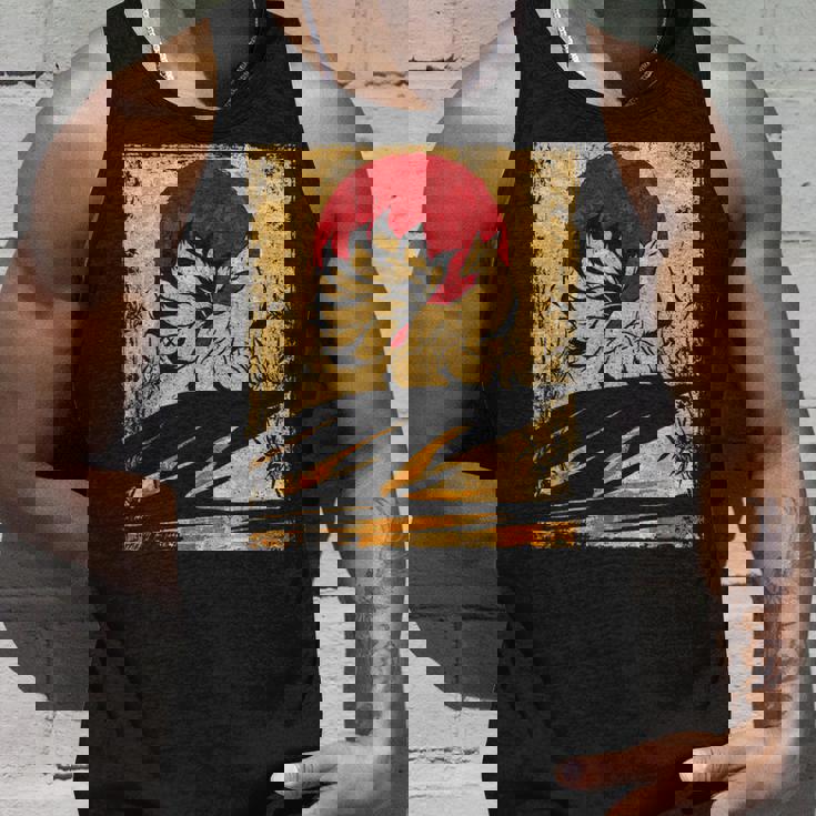 九尾の狐 日本のレトロアート タンクトップ 彼への贈り物