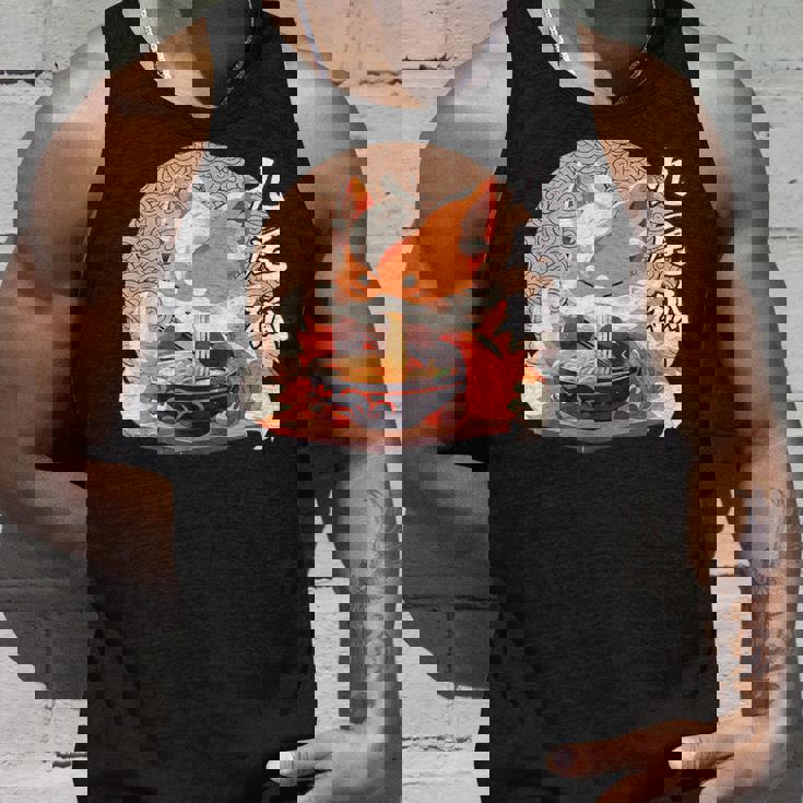 九尾の狐、ラーメンを食べる九尾の狐 タンクトップ 彼への贈り物