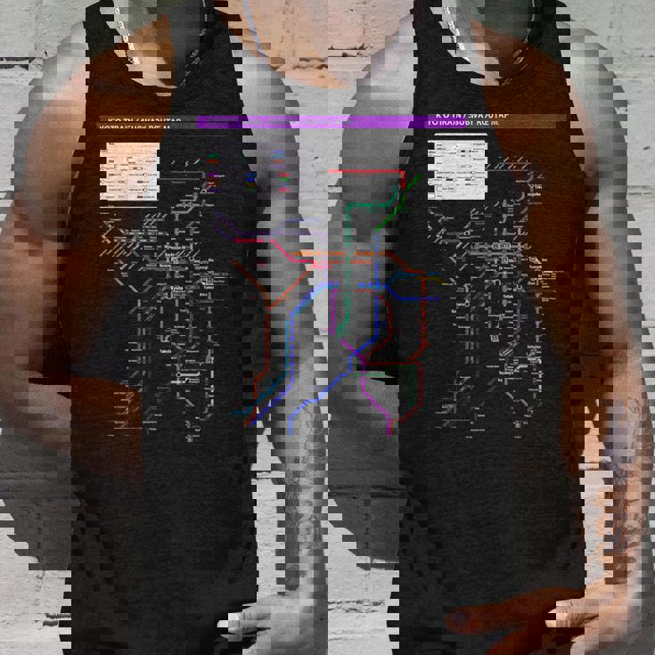 京都日本地下鉄鉄道おみやげ路線図 タンクトップ 彼への贈り物