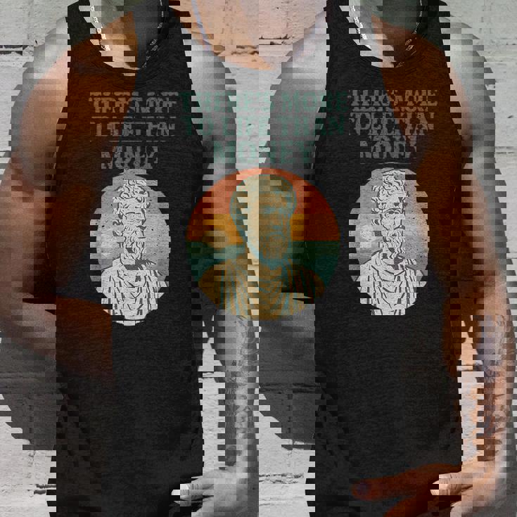 人生にはお金以上のものがあります 哲学者古代 タンクトップ 彼への贈り物