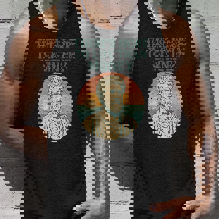 人生にはお金以上のものがあります 哲学者古代 長袖tシャツ タンクトップ 彼への贈り物