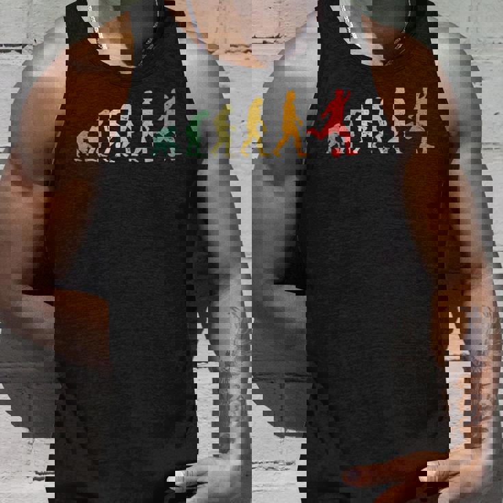人類の進化 ネタ サッカー サッカー好き サッカーファン サッカー選手 おもしろ サッカー部 レトロ エボリューション タンクトップ 彼への贈り物