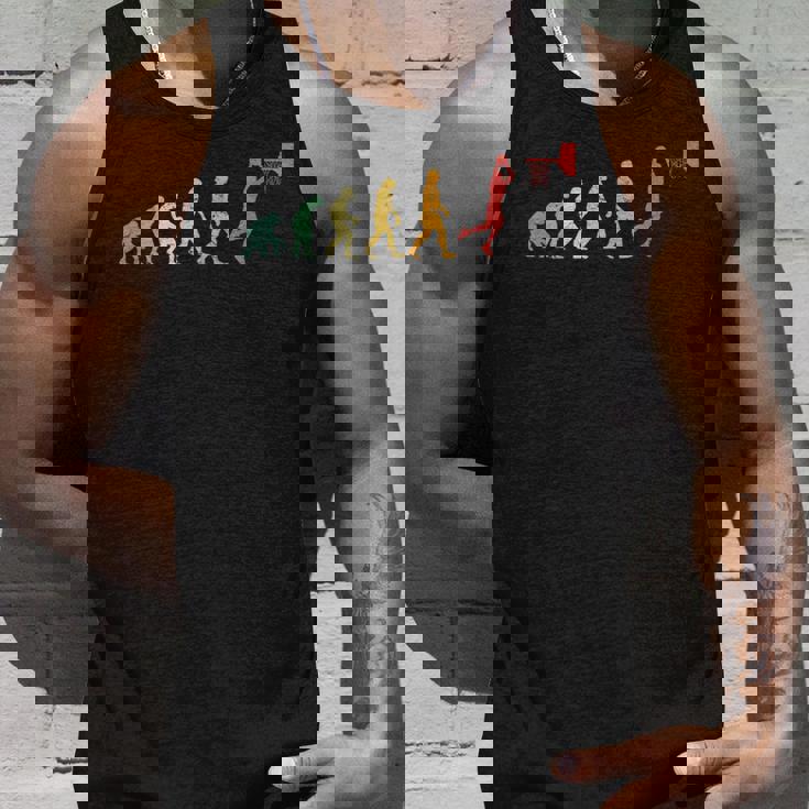 人類の進化 ネタ バスケ バスケットボール バスケ好き バスケファン バスケットマン おもしろ バスケ部 タンクトップ 彼への贈り物