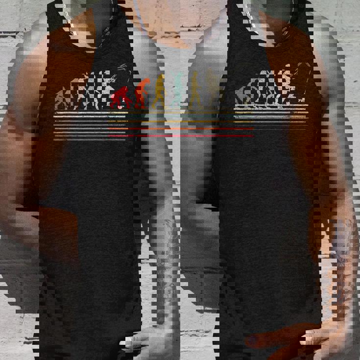 人類の進化 釣り竿 漁師 釣り人 面白い 釣り フィッシング サプライズ おもしろ アイデア 釣り タンクトップ 彼への贈り物