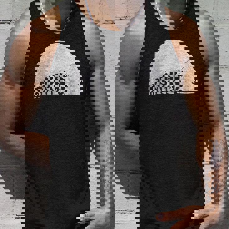 人類の進化 釣り竿 漁師 釣り人 面白い 釣り フィッシング 満月 サプライズ おもしろ アイデア 釣り タンクトップ 彼への贈り物