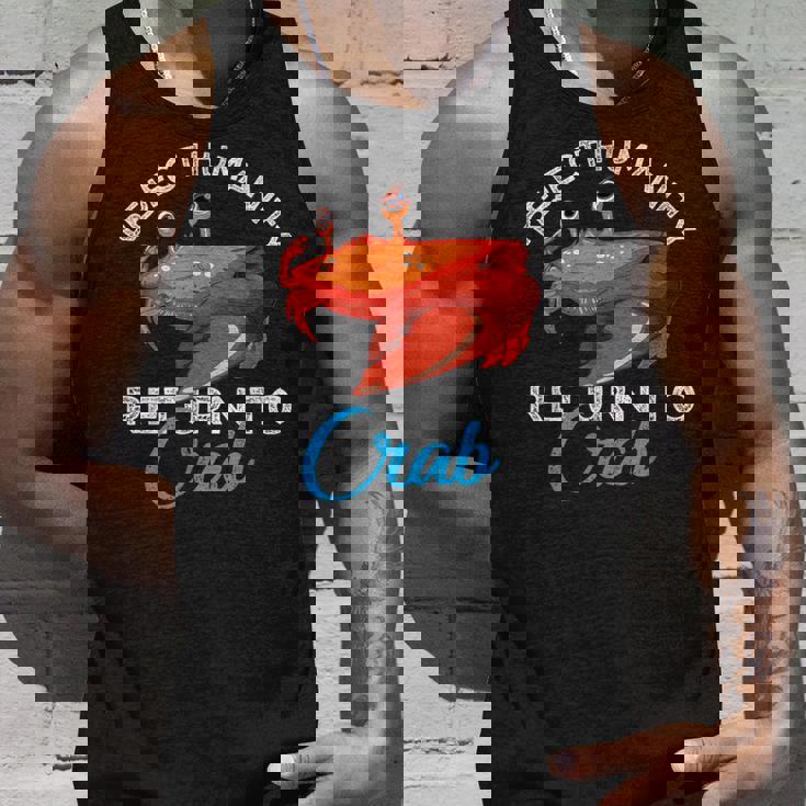 人類を拒絶するカニに戻る進化カニを抱きしめろ タンクトップ 彼への贈り物