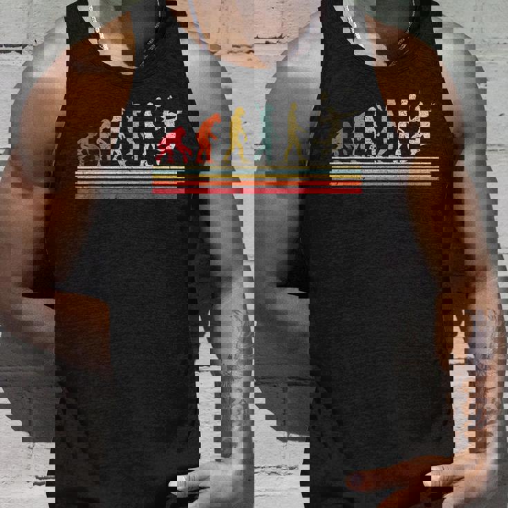 人類進化 バドミントンデザイン タンクトップ 彼への贈り物