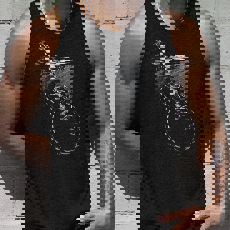 伝説のブルースギターとアンプのデザイン。ギタリストギフト タンクトップ 彼への贈り物