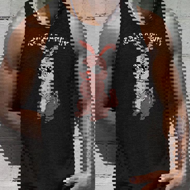 兎 ウサギ メガネ サングラスtay Cool Dog レトロ おもしろ かわいい イラスト タンクトップ 彼への贈り物