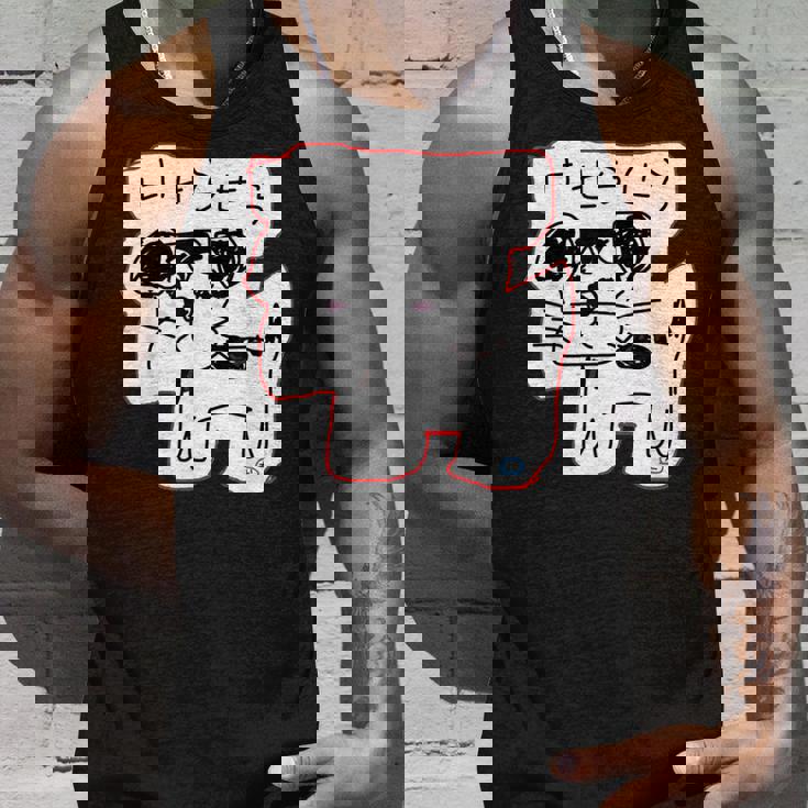 可愛い 癒される ジャックラッセルテリア 手書き ゆるい おもしろ 面白い 笑える 犬 日本語 個性的な けせらせら タンクトップ 彼への贈り物