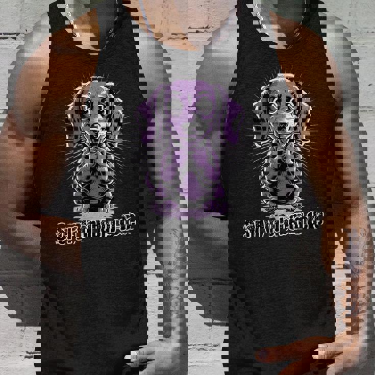 可愛くてごめん。ダックスフンドデザイン タンクトップ 彼への贈り物