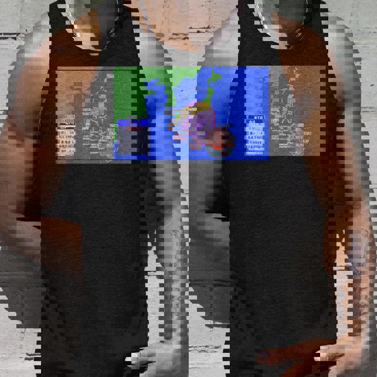 台風情報デザイン タンクトップ 彼への贈り物