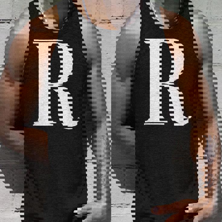 名前入り アルファベット イニシャル文字 R ギフト タンクトップ 彼への贈り物