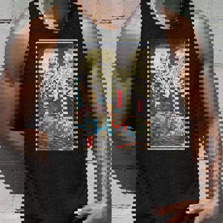 善知鳥安方忠義伝 歌川国芳 国芳スケルトンスペクター日本の浮世絵アートプリント タンクトップ 彼への贈り物