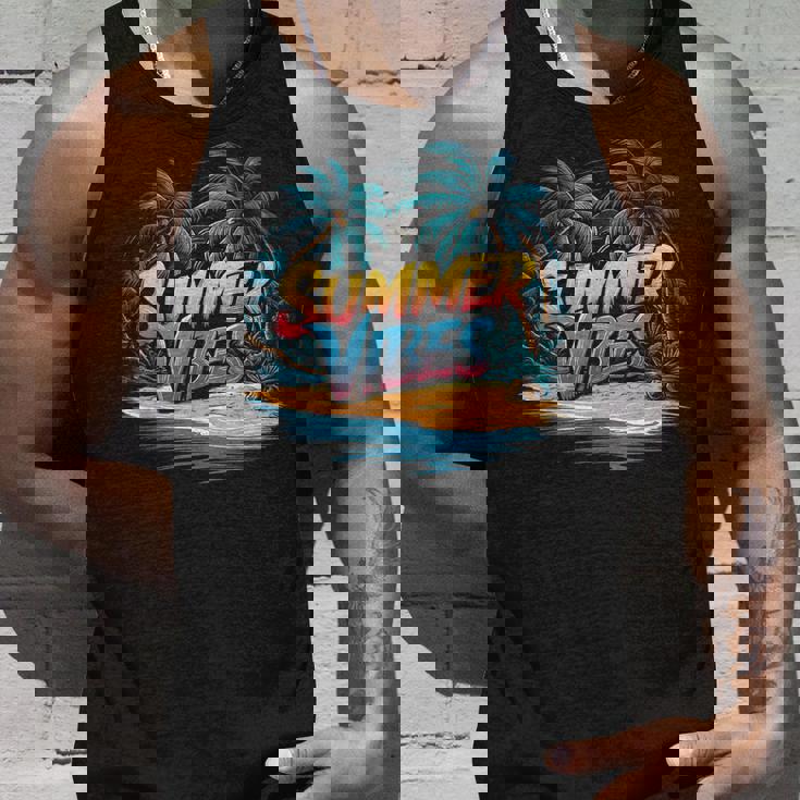 夏 バイブ トロピカル ビーチ ヤシの木 オーシャン サンシャイン タンクトップ 彼への贈り物