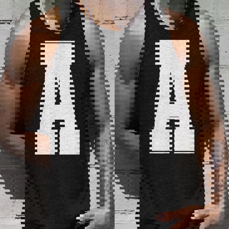 大文字 A アルファベットモノグラム イニシャル タンクトップ 彼への贈り物