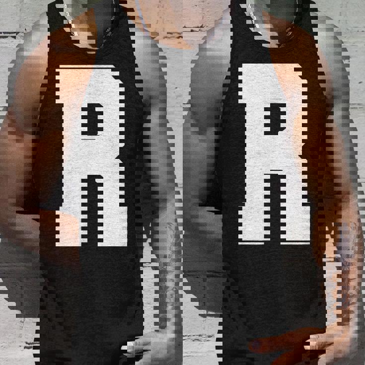 大文字 R アルファベット モノグラム イニシャル タンクトップ 彼への贈り物