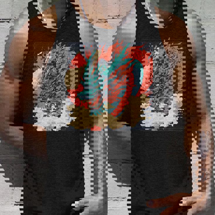 大胆でクールな外観の素晴らしい日本のドラゴン。 タンクトップ 彼への贈り物