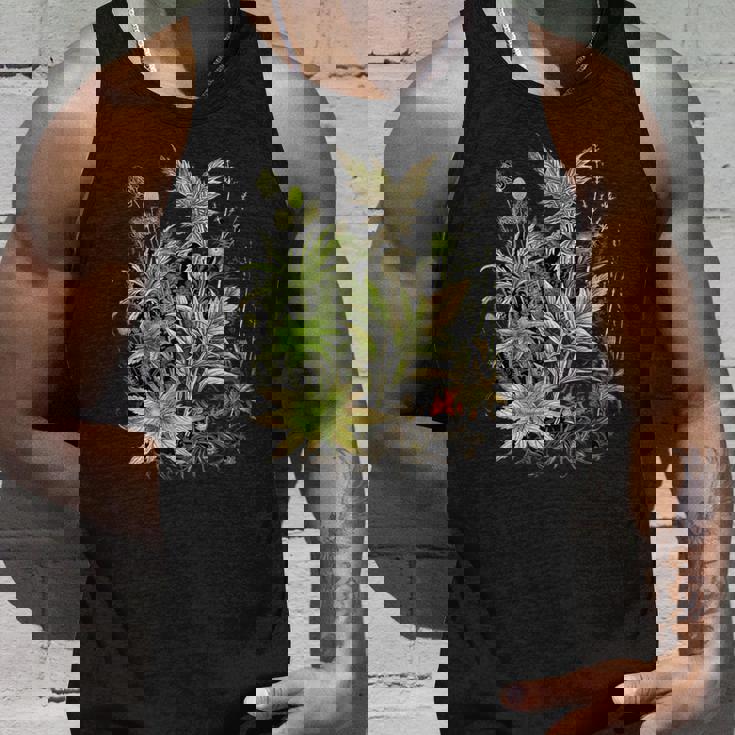 大麻植物とつぼみ 420 草 麻 サティバ インディカ ポットヘッド タンクトップ 彼への贈り物