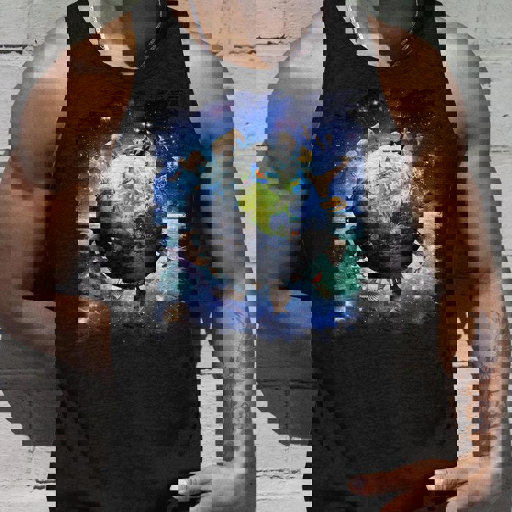 宇宙地球動物グループシーン タンクトップ 彼への贈り物