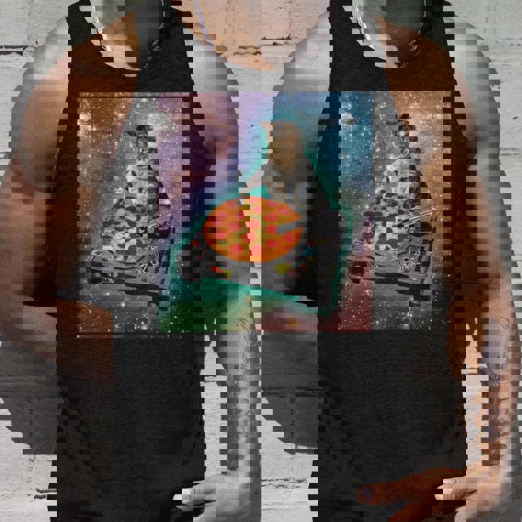 宇宙宇宙 ギャラクシー 宇宙 猫 ピザ Dj 面白い かわいい コズミック タンクトップ 彼への贈り物