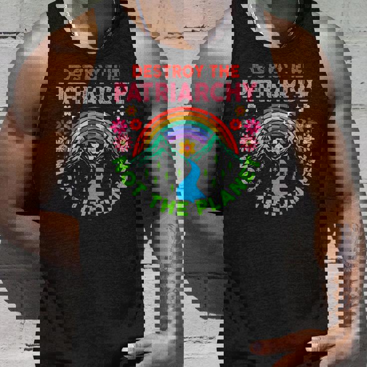 家父長制を破壊するのは地球ではない フェミニストへの贈り物 フェミニズム タンクトップ 彼への贈り物