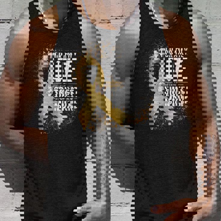 小児がん啓発 最強の薬 ゴールドリボン タンクトップ 彼への贈り物