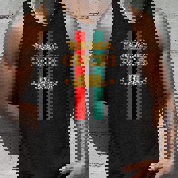 山口 Yamaguchi《フェイクゴールド 金 ロゴ》ブランド パロディ【47都道府県】プレゼント お土産 面白い タンクトップ 彼への贈り物