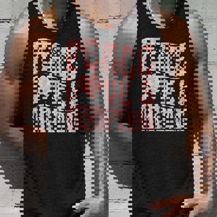 平和の愛と倹約心と平和のシンボル。 タンクトップ 彼への贈り物