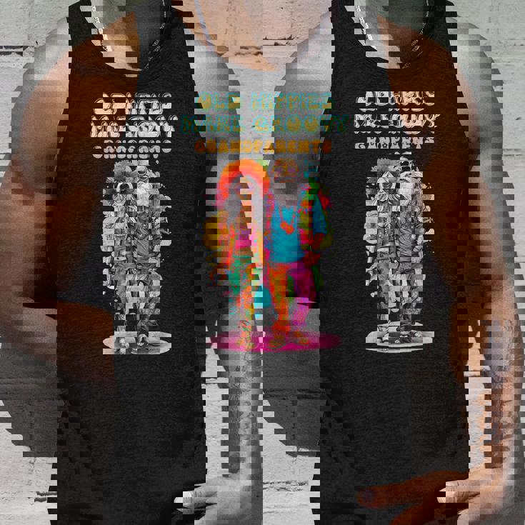 年老いたヒッピーがグルーヴィーな祖父母を作る タンクトップ 彼への贈り物