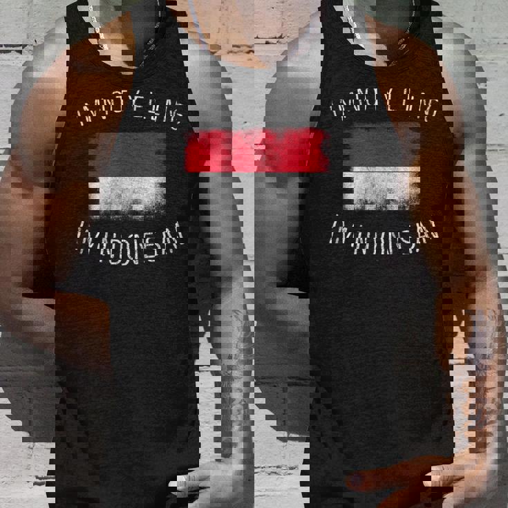 怒鳴ってないよ、私はインドネシア人だ-面白いインドネシアプライド タンクトップ 彼への贈り物